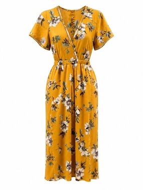 Mustard Floral Jumpsuit